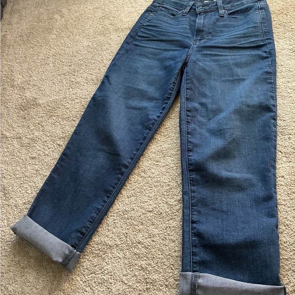PAIGE Hoxton Slim Dark Blue Jeans - Picture 4 of 5